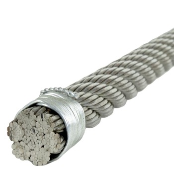 Cuerda de alambre de acero del uso del elevador 6 * 19s + Iwrc con galvanizado