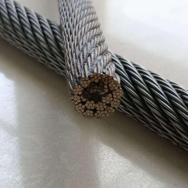 Cuerda de alambre de acero galvanizado de alta calidad 18x7 + FC 8mm 10 para grúa torre