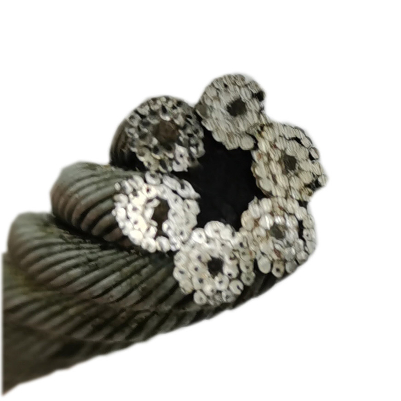 Cable de acero fijo para contenedor 6X24 + 7FC Cable de acero galvanizado