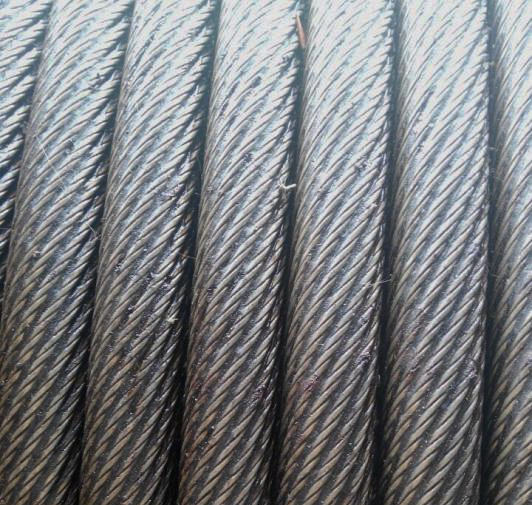 Cuerda de alambre de acero no galvanizado 18X7 + FC 22 mm