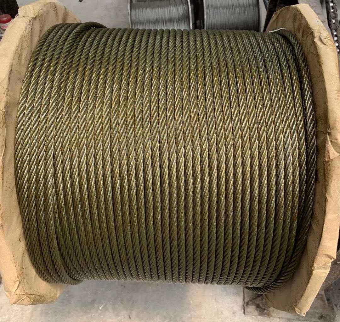 Cable de acero 6x37 + FC de 14 mm lubricar con grasa amarilla